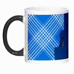 Blue Knight On Plaid Morph Mug by StuffOrSomething