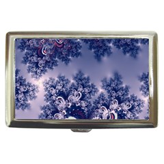 Pink And Blue Morning Frost Fractal Cigarette Money Case by Artist4God