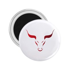 Stylized Symbol Red Bull Icon Design 2 25  Button Magnet by rizovdesign
