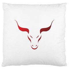 Stylized Symbol Red Bull Icon Design Large Cushion Case (two Sided)  by rizovdesign