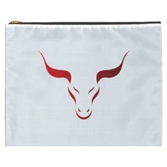Stylized Symbol Red Bull Icon Design Cosmetic Bag (xxxl) by rizovdesign