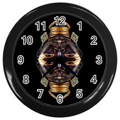 African Goddess Wall Clock (black) by icarusismartdesigns