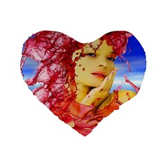 Tears Of Blood 16  Premium Heart Shape Cushion  by icarusismartdesigns
