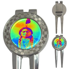 Sitting Bull Golf Pitchfork & Ball Marker by icarusismartdesigns