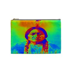 Sitting Bull Cosmetic Bag (medium) by icarusismartdesigns