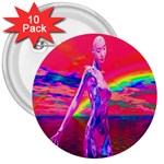 Cyborg Mask 3  Button (10 pack) Front