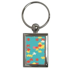 Puzzle Pieces Key Chain (rectangle) by LalyLauraFLM