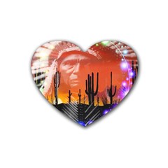 Ghost Dance Drink Coasters 4 Pack (heart)  by icarusismartdesigns