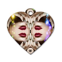 Magic Spell Dog Tag Heart (one Sided)  by icarusismartdesigns