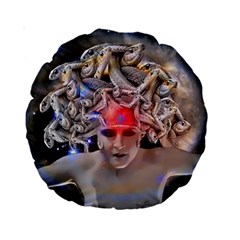 Medusa 15  Premium Round Cushion  by icarusismartdesigns