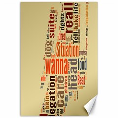 Michael Jackson Typography They Dont Care About Us Canvas 12  X 18  (unframed) by FlorianRodarte