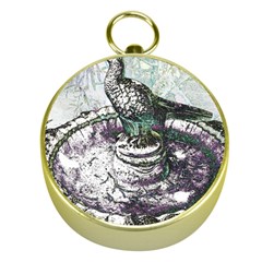 Bird Fountain 2 Gold Compass by sirhowardlee