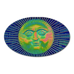 Sun Face Magnet (oval) by sirhowardlee