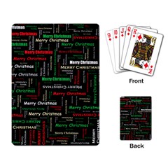 Merry Christmas Typography Art Playing Cards Single Design by StuffOrSomething