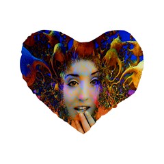 Organic Medusa 16  Premium Heart Shape Cushion  by icarusismartdesigns