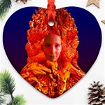 Organic Meditation Heart Ornament Front