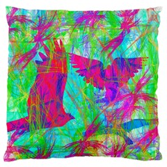 Birds In Flight Large Flano Cushion Case (one Side) by icarusismartdesigns