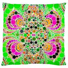 Florescent Abstract  Large Flano Cushion Case (two Sides) by OCDesignss