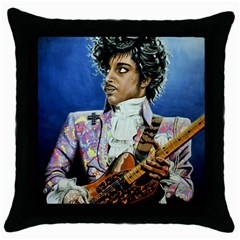 His Royal Purpleness Black Throw Pillow Case by retz