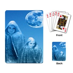 Full Moon Rising Playing Cards Single Design by icarusismartdesigns