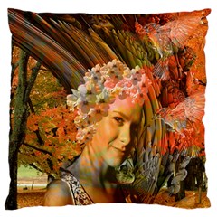 Autumn Large Flano Cushion Case (one Side) by icarusismartdesigns