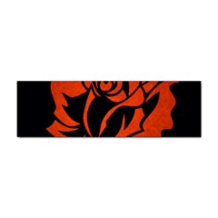 Red Rose Etching On Black Bumper Sticker 10 Pack by StuffOrSomething