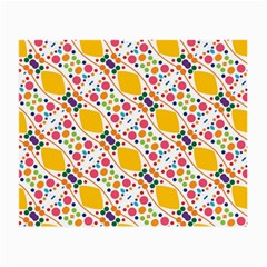 Dots And Rhombus Glasses Cloth (small, Two Sides) by LalyLauraFLM