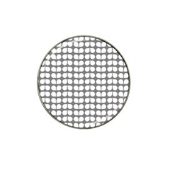 Gray And White Leaf Pattern Golf Ball Marker (for Hat Clip) by GardenOfOphir