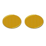 Cute Pretty Elegant Pattern Cufflinks (Oval) Front(Pair)