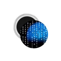 Binary Rain 1 75  Button Magnet by StuffOrSomething