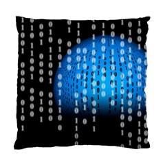 Binary Rain Cushion Case (single Sided)  by StuffOrSomething