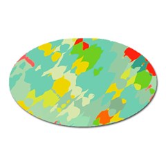 Smudged Shapes Magnet (oval) by LalyLauraFLM