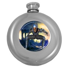 Wasteland Hip Flask (round) by icarusismartdesigns