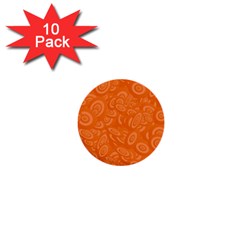 Orange Abstract 45s 1  Mini Button (10 Pack) by StuffOrSomething