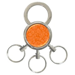 Orange Abstract 45s 3-ring Key Chain by StuffOrSomething
