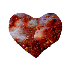 Star Dream Standard 16  Premium Flano Heart Shape Cushion  by icarusismartdesigns