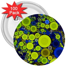Polka Dot Retro Pattern 3  Button (100 Pack) by OCDesignss