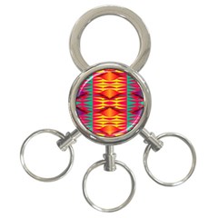 Colorful Tribal Texture 3-ring Key Chain by LalyLauraFLM