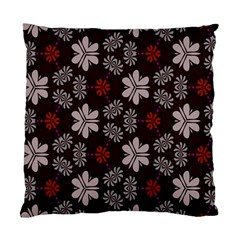 Floral Pattern On A Brown Background Standard Cushion Case (two Sides) by LalyLauraFLM
