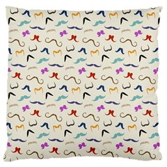 Mustaches Large Cushion Case (single Sided)  by boho