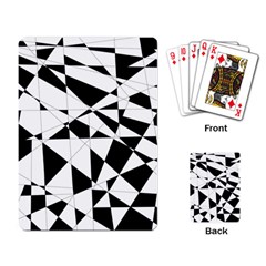 Shattered Life In Black & White Playing Cards Single Design by StuffOrSomething