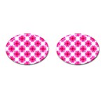 Cute Pretty Elegant Pattern Cufflinks (Oval) Front(Pair)