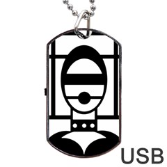 Bondage Dog Tag Usb Flash (one Side) by ArtistRoseanneJones