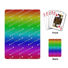 Merry Christmas,text,rainbow Playing Card by ImpressiveMoments