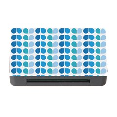 Blue Green Leaf Pattern Memory Card Reader With Cf by GardenOfOphir
