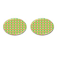Cute Floral Pattern Cufflinks (oval) by GardenOfOphir