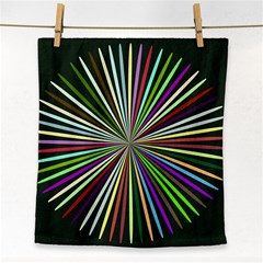 Colorful Rays Face Towel by LalyLauraFLM