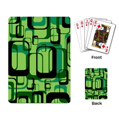 Retro Pattern 1971 Green Playing Card by ImpressiveMoments