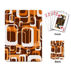 Retro Pattern 1971 Orange Playing Card by ImpressiveMoments