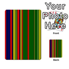 Hot Stripes Grenn Blue Multi-purpose Cards (rectangle)  by ImpressiveMoments